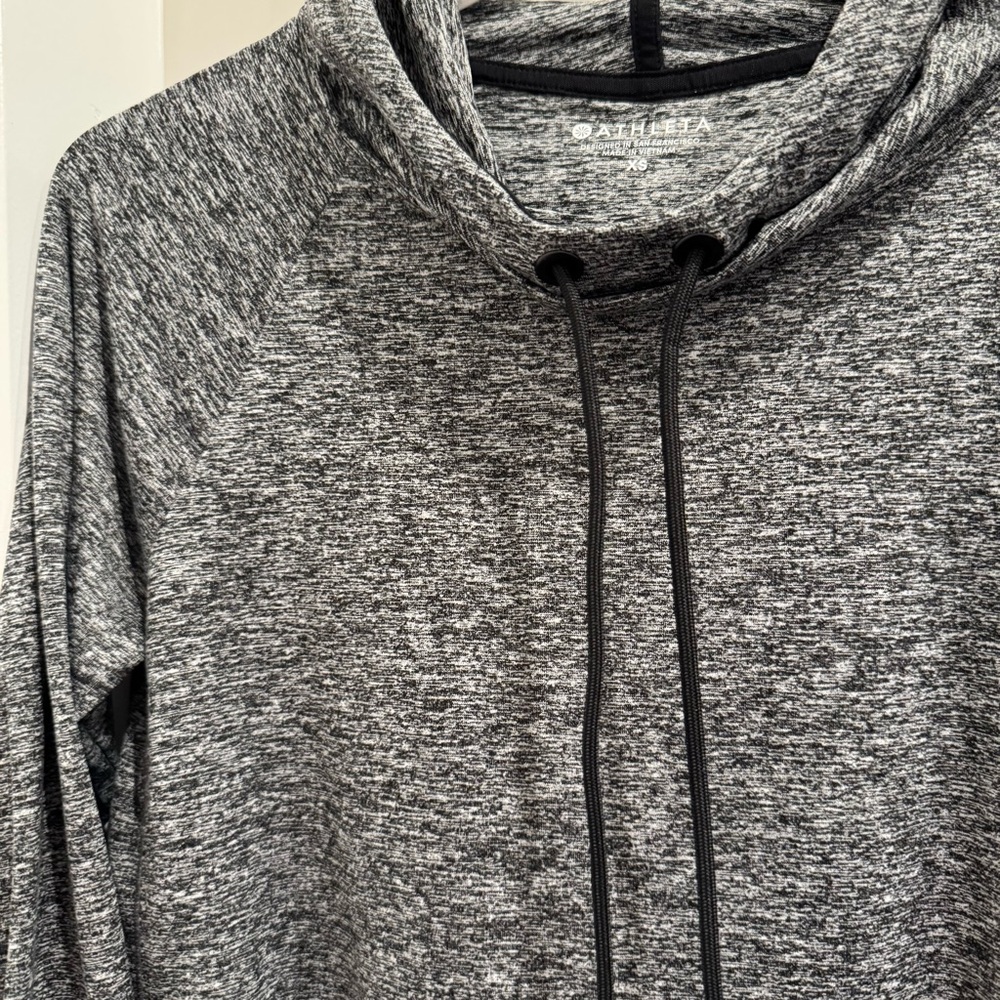 Athleta Gray Uptempo Hooded Athletic Pullover XS - Picture 3 of 10